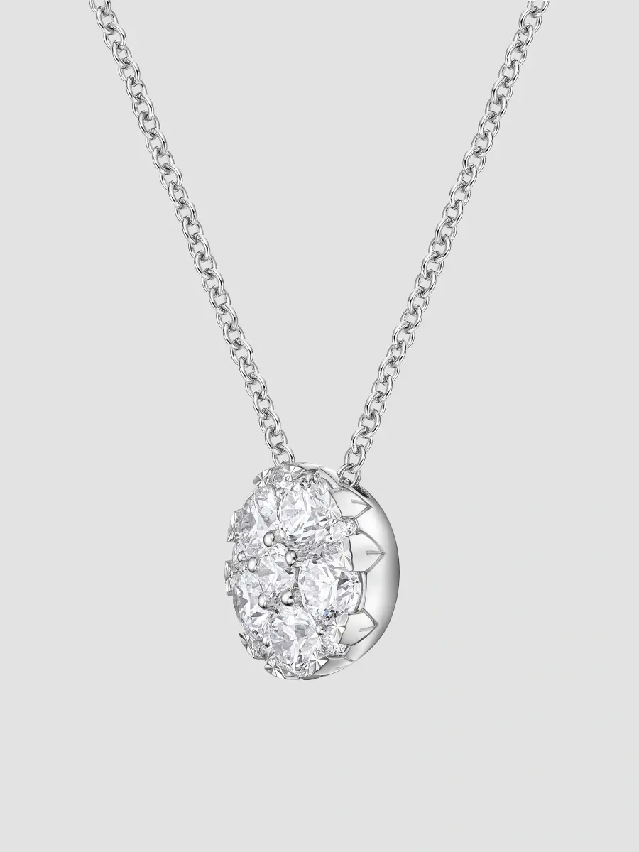 Mémoire Women's Harmony 18K White Gold & 0.96-1.08 TCW Diamond Cluster Pendant Necklace | Thumbnail 2 Mémoire Women's Harmony 18K White Gold & 0.96-1.08 TCW Diamond Cluster Pendant Necklace | Thumbnail 2
