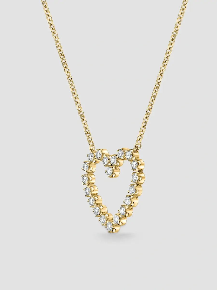 Mémoire Women's Essentials 18K Yellow Gold & 0.39-0.46 TCW Diamond Heart Pendant Necklace | Thumbnail 2 Mémoire Women's Essentials 18K Yellow Gold & 0.39-0.46 TCW Diamond Heart Pendant Necklace | Thumbnail 2
