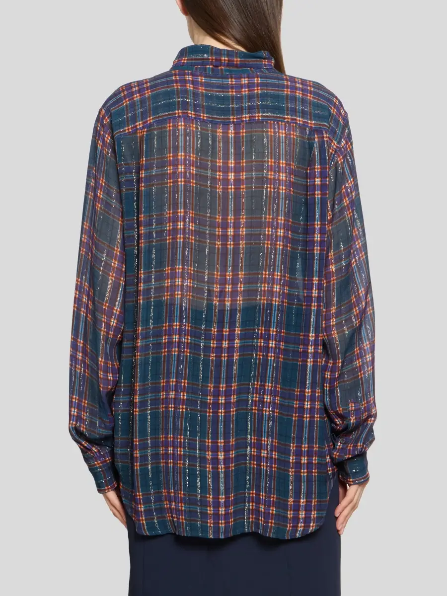 Dries Van Noten Women's Cheers Plaid Oversized Shirt | Thumbnail 3 Dries Van Noten Women's Cheers Plaid Oversized Shirt | Thumbnail 3