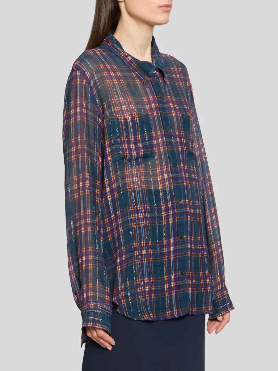 Dries Van Noten Women's Cheers Plaid Oversized Shirt | Thumbnail 4 Dries Van Noten Women's Cheers Plaid Oversized Shirt | Thumbnail 4