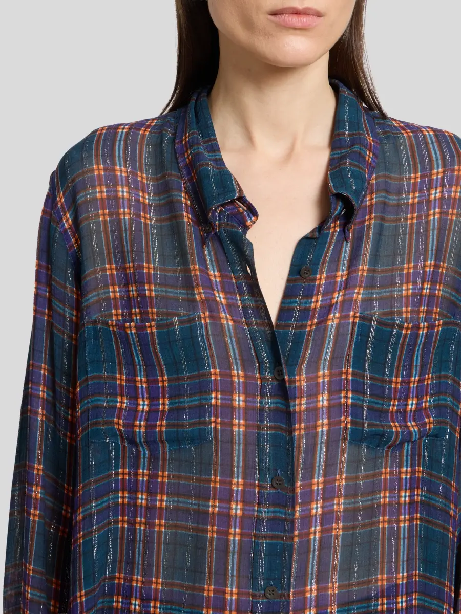 Dries Van Noten Women's Cheers Plaid Oversized Shirt | Thumbnail 5 Dries Van Noten Women's Cheers Plaid Oversized Shirt | Thumbnail 5