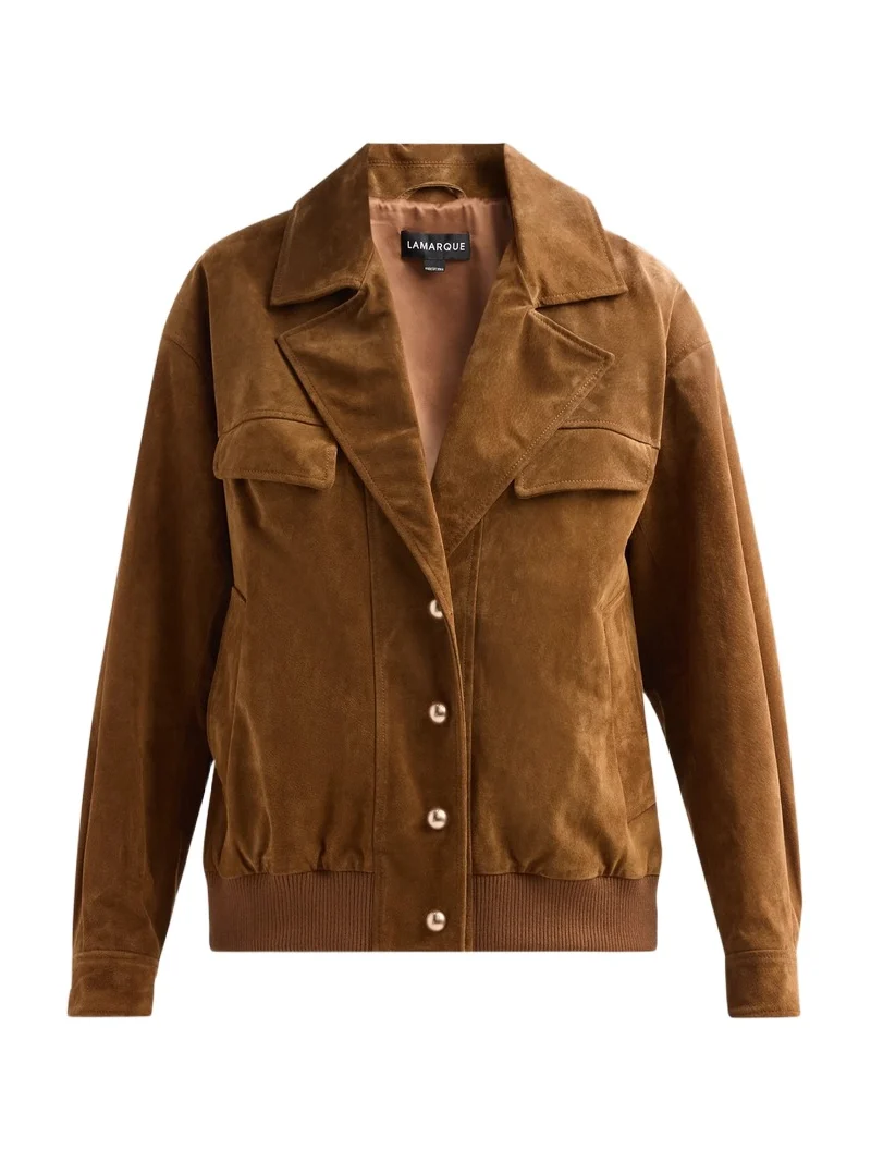 LAMARQUE Women's Aleda Suede Oversized Jacket