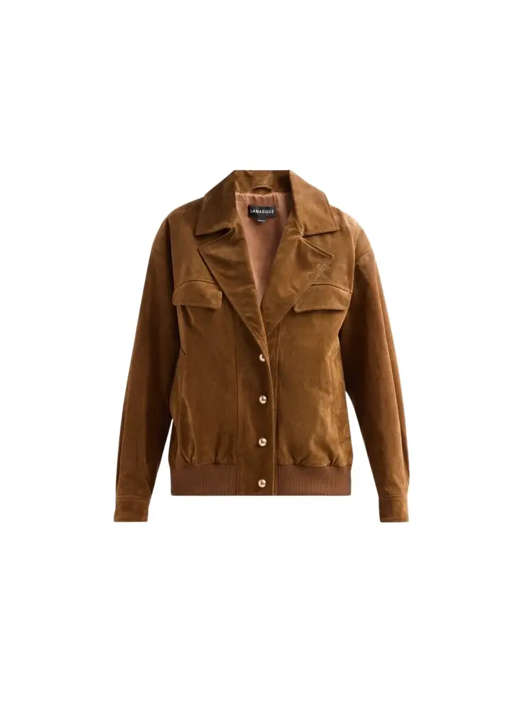 LAMARQUE Women's Aleda Suede Oversized Jacket