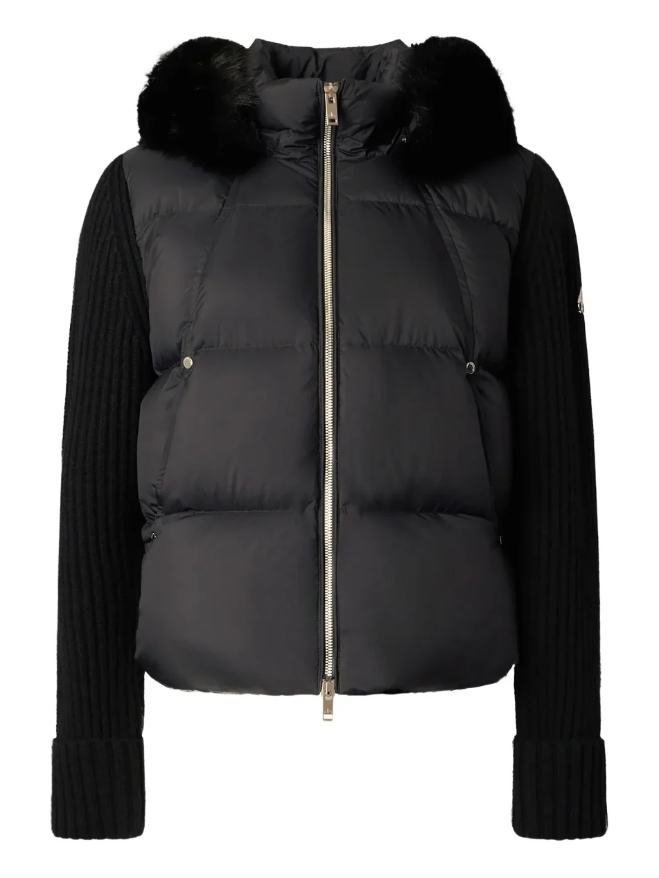 Women's Mixed-Media Faux Fur-Trim Hooded Down Jacket