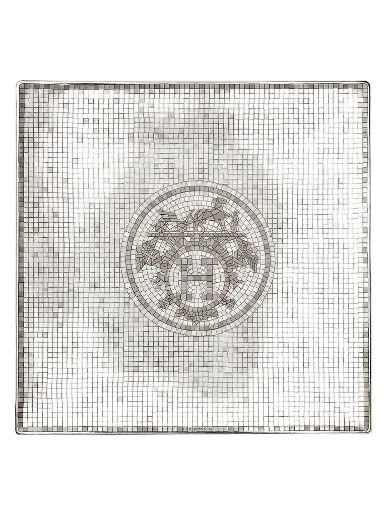Mosaïque Au 24 Platinum Square Plate Mosaïque Au 24 Platinum Square Plate