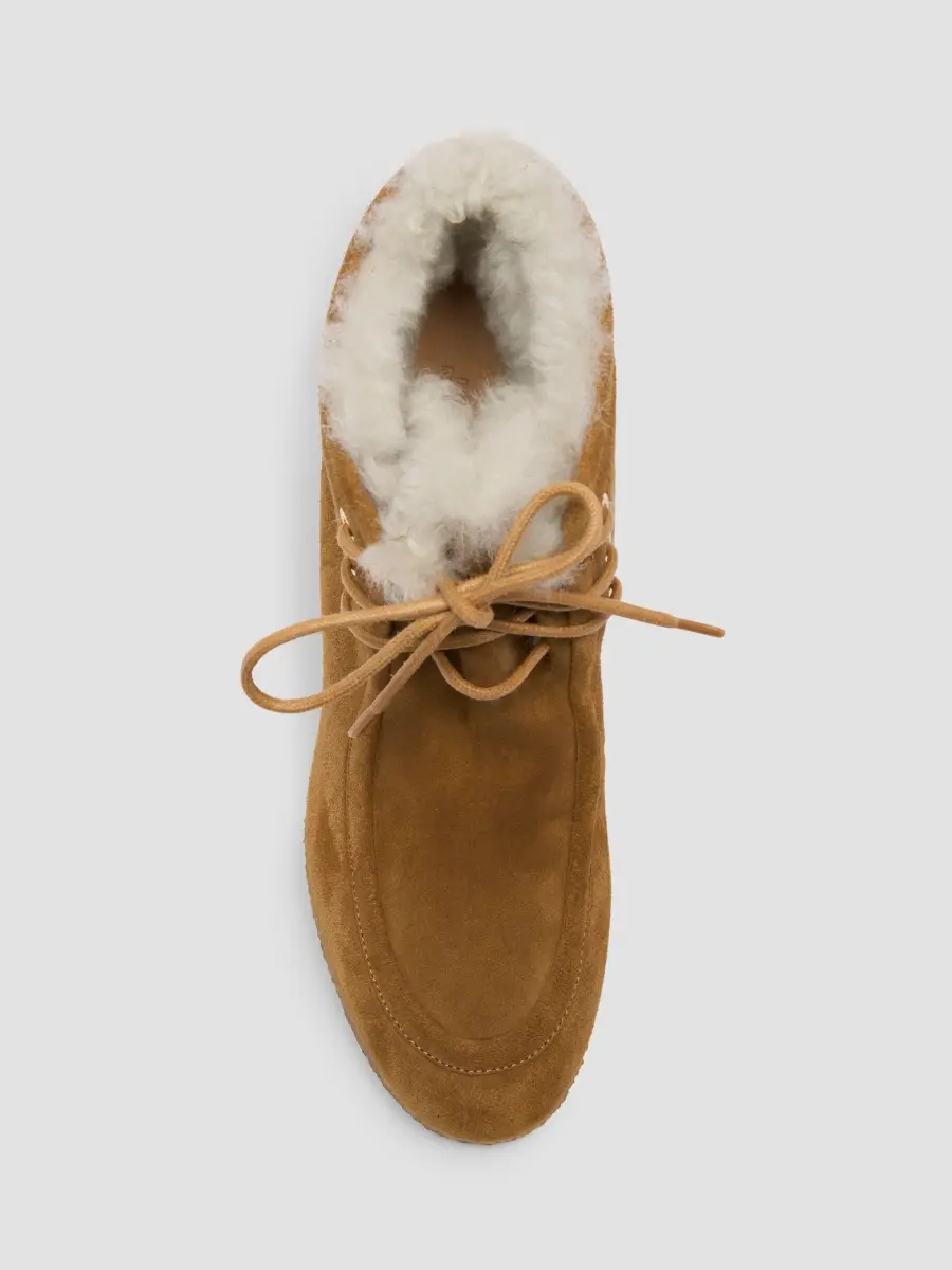 Isabel Marant Women's Cylia Shearling-Trim Suede Ankle Boots | Thumbnail 5