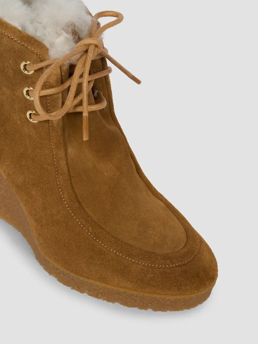 Isabel Marant Women's Cylia Shearling-Trim Suede Ankle Boots | Thumbnail 7