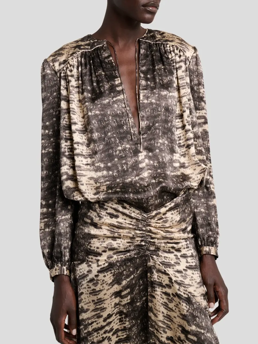 Isabel Marant Women's Laraya Printed Silk Blouse | Thumbnail 4 Isabel Marant Women's Laraya Printed Silk Blouse | Thumbnail 4