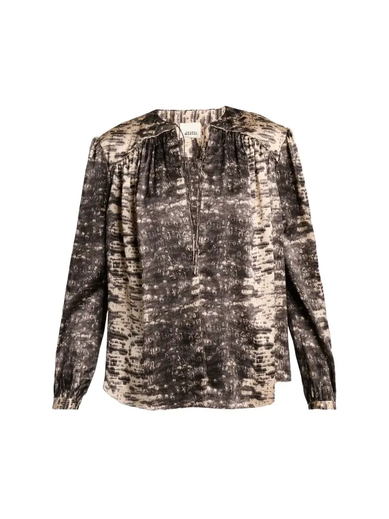 Women's Laraya Printed Silk Blouse Women's Laraya Printed Silk Blouse