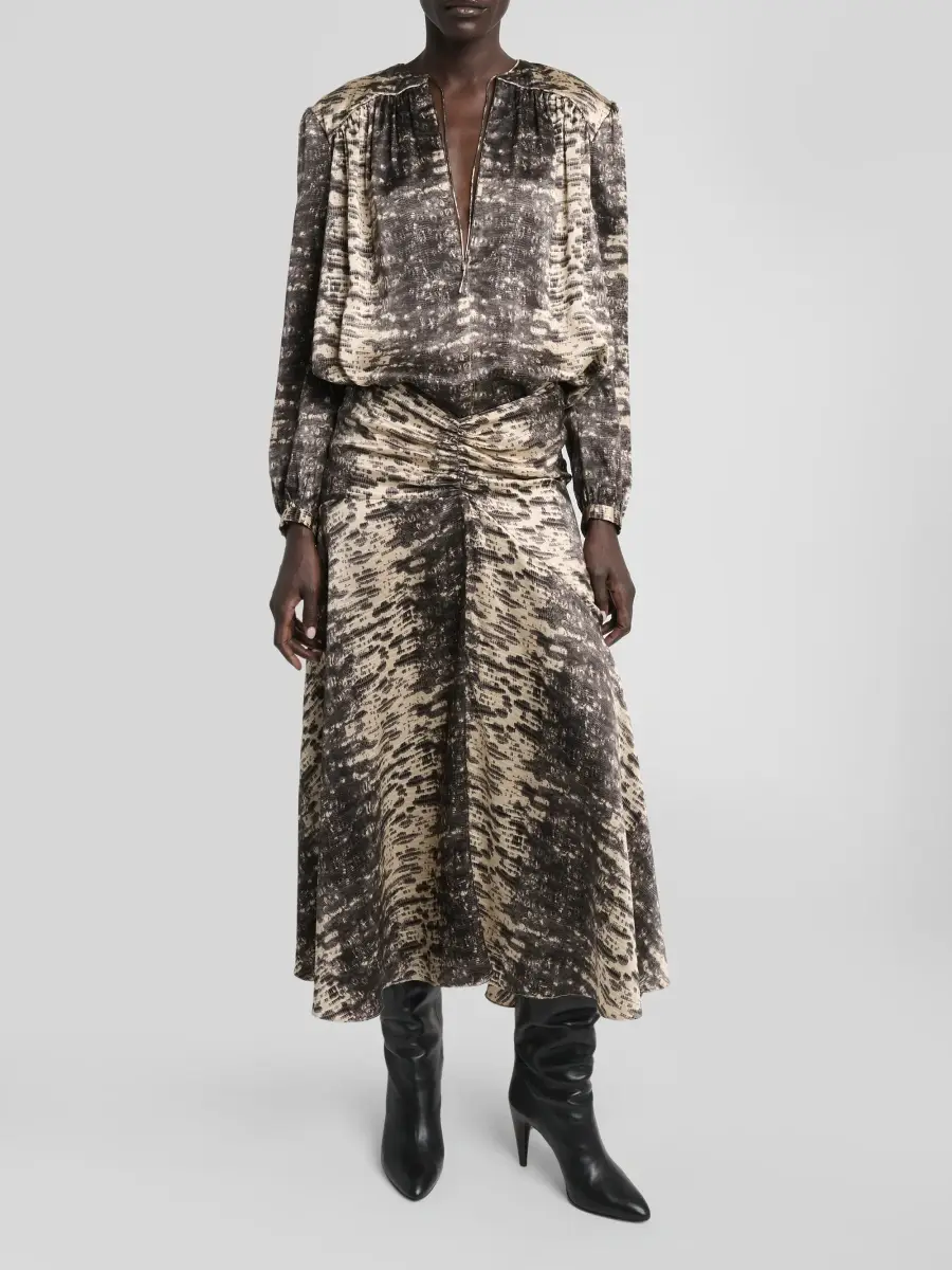 Isabel Marant Women's Laren Silk Midi Skirt | Thumbnail 2 Isabel Marant Women's Laren Silk Midi Skirt | Thumbnail 2