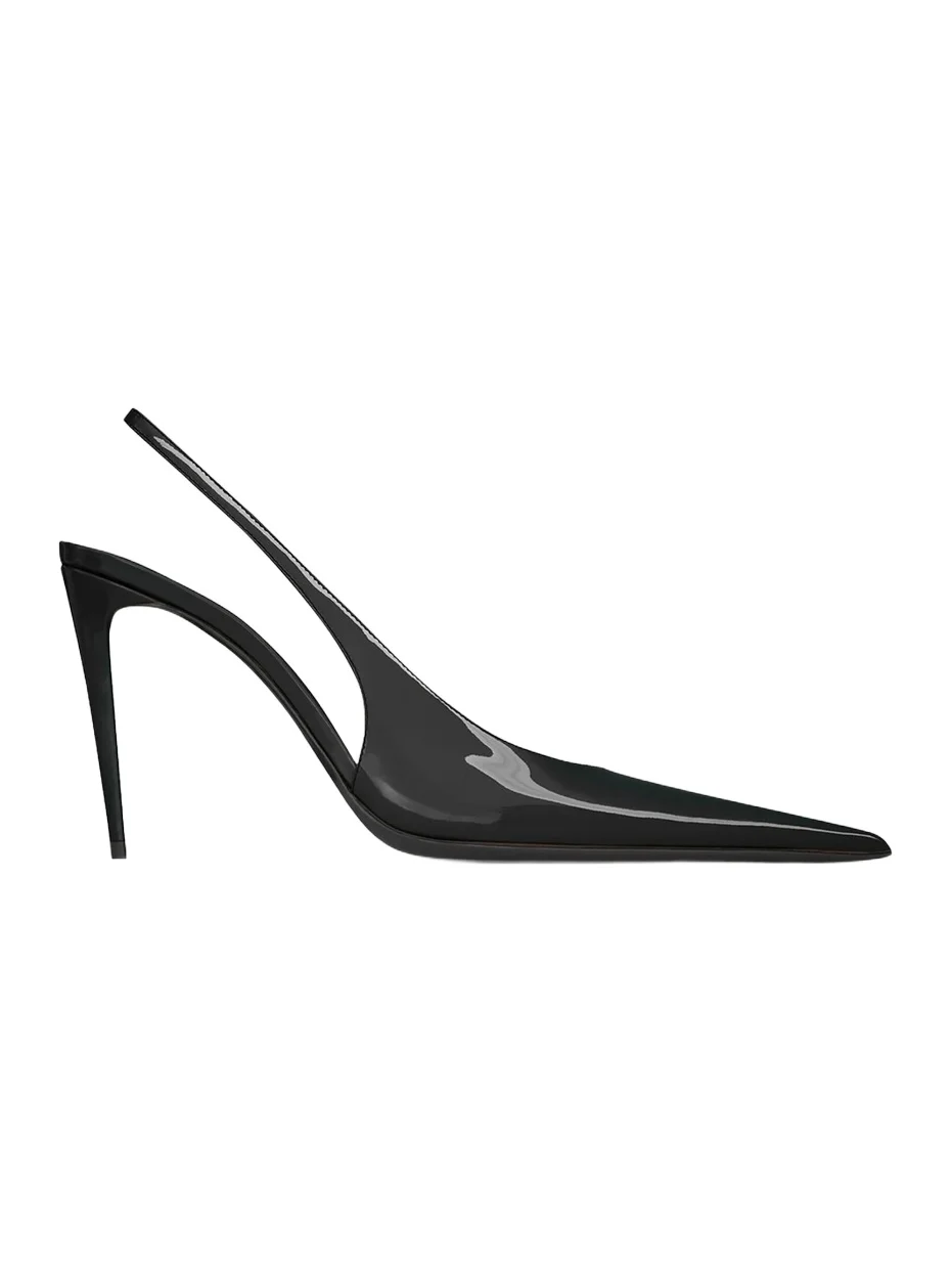 Women's Patent Leather Guermantes Slingback Pumps Women's Patent Leather Guermantes Slingback Pumps