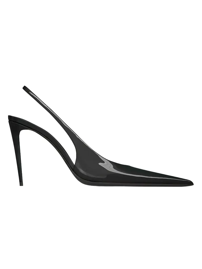 Women's Patent Leather Guermantes Slingback Pumps Women's Patent Leather Guermantes Slingback Pumps