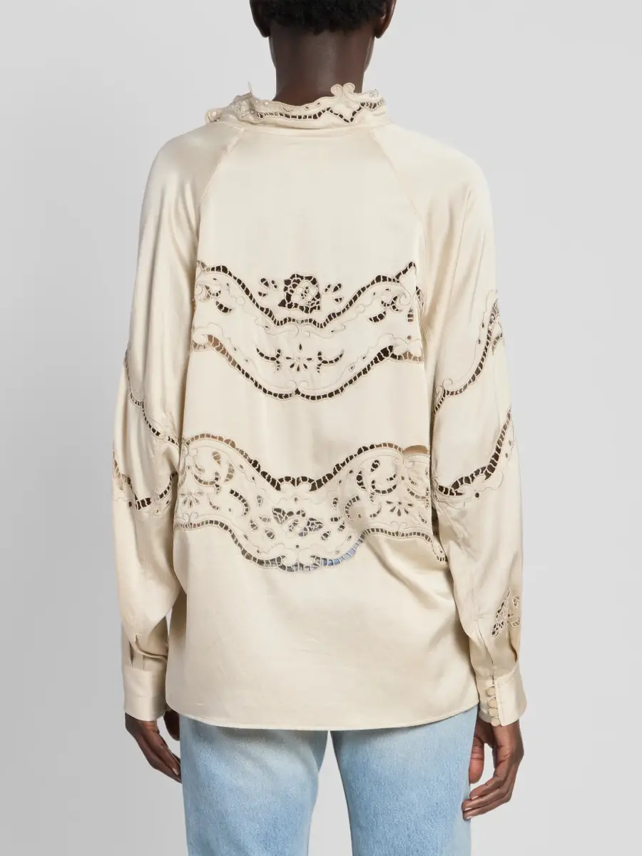 Isabel Marant Women's Enelia Embroidered Stretch-Silk Top | Thumbnail 3 Isabel Marant Women's Enelia Embroidered Stretch-Silk Top | Thumbnail 3