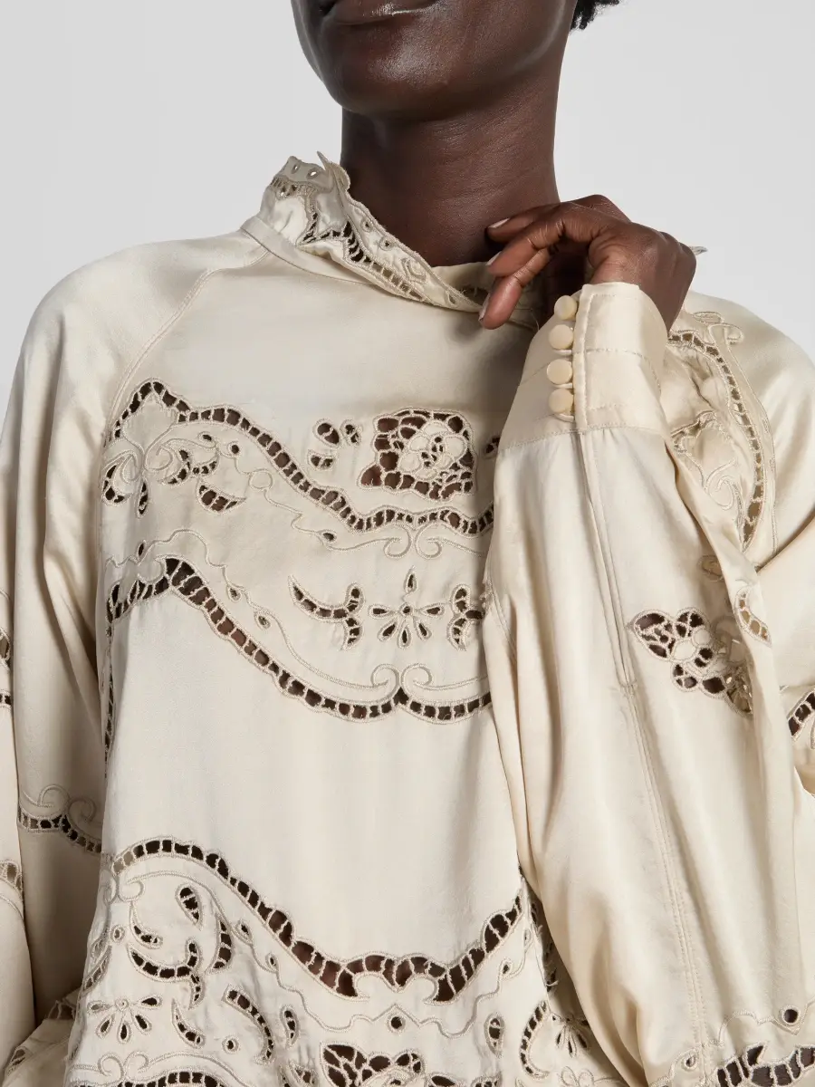 Isabel Marant Women's Enelia Embroidered Stretch-Silk Top | Thumbnail 5 Isabel Marant Women's Enelia Embroidered Stretch-Silk Top | Thumbnail 5