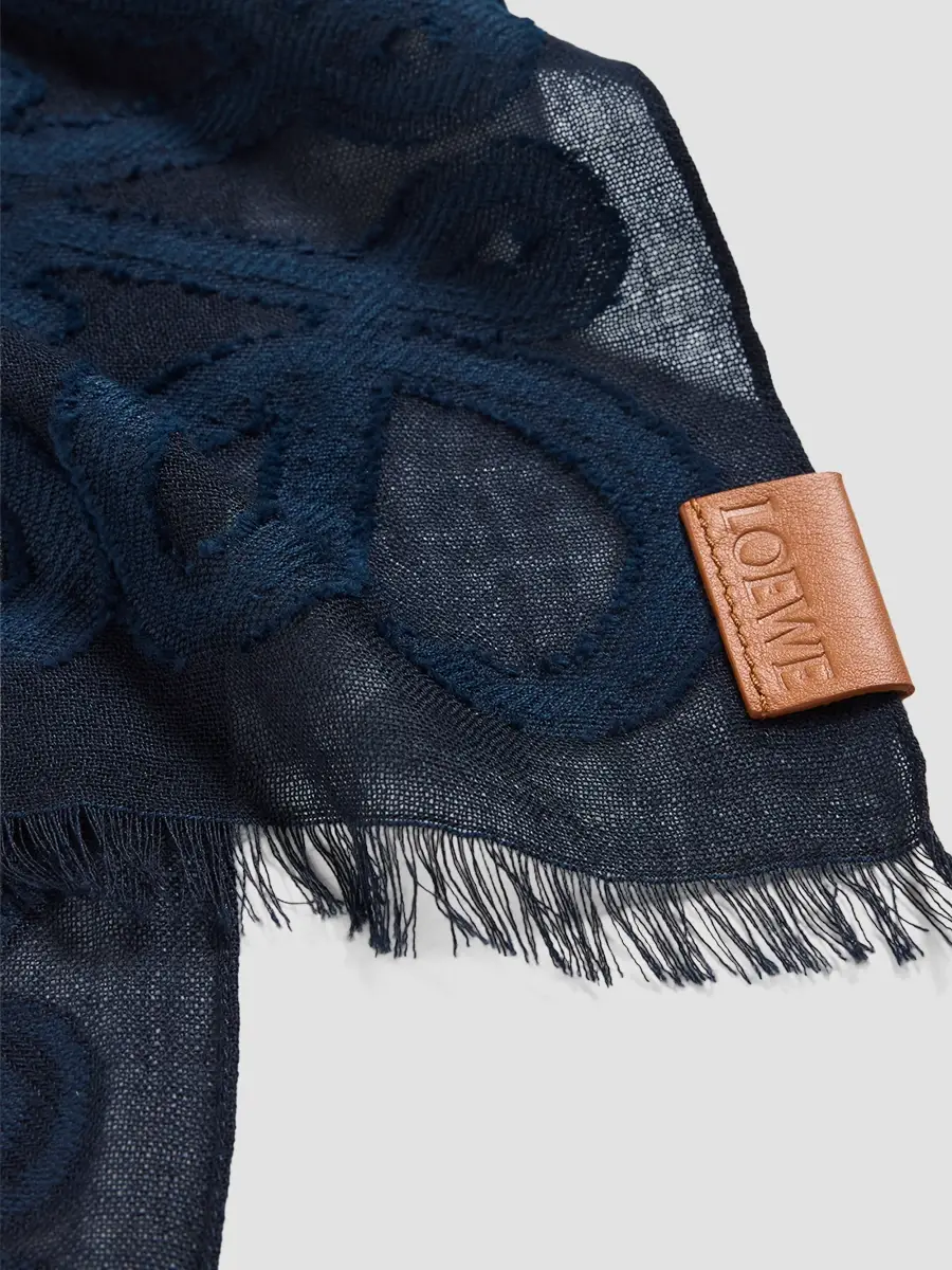 Loewe Women's Anagram Wool-Silk-Cotton Scarf | Thumbnail 4 Loewe Women's Anagram Wool-Silk-Cotton Scarf | Thumbnail 4