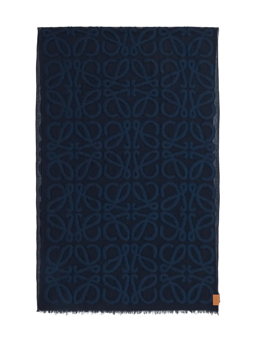 Loewe Women's Anagram Wool-Silk-Cotton Scarf