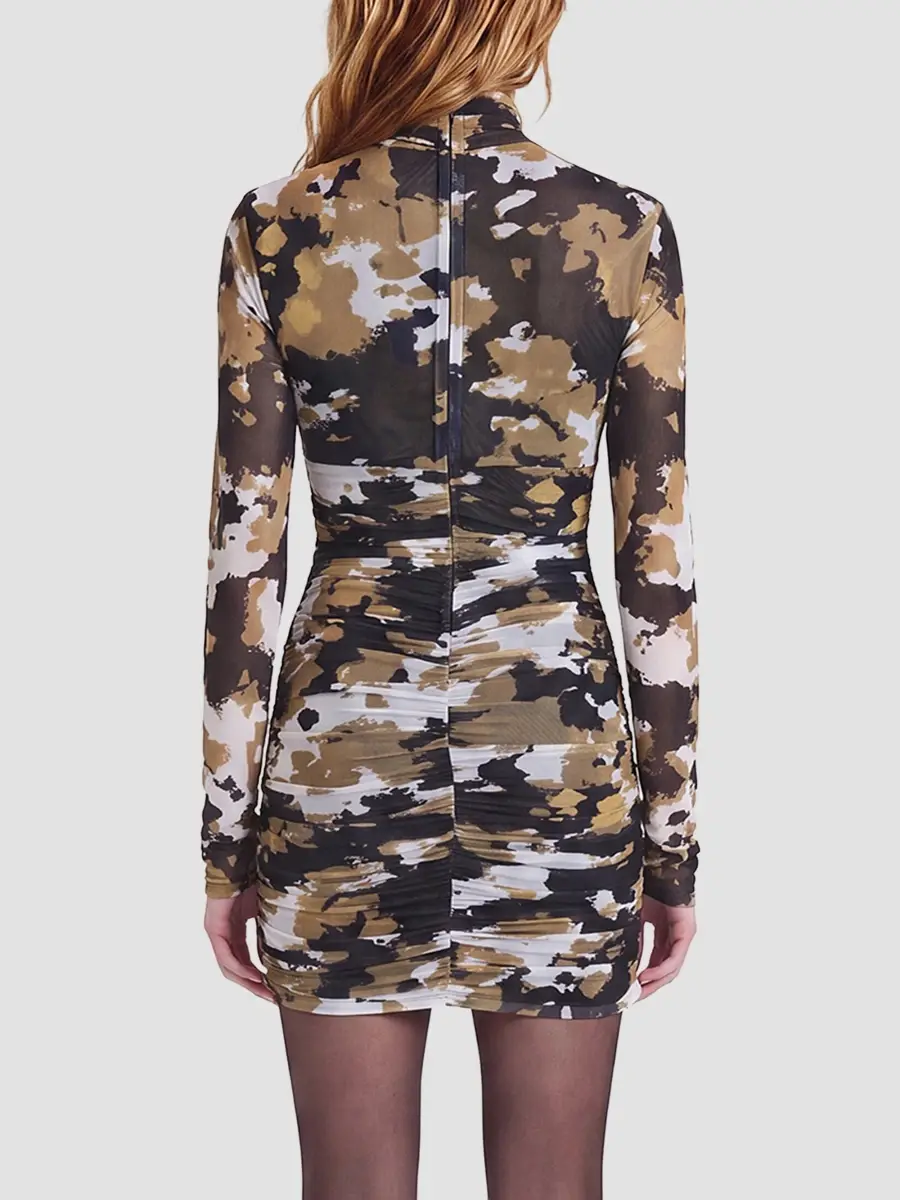 Nicholas the Label Women's Kaia Mesh Gathered Mini Dress | Thumbnail 3
