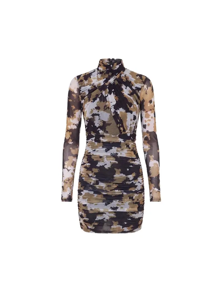 Women's Kaia Mesh Gathered Mini Dress