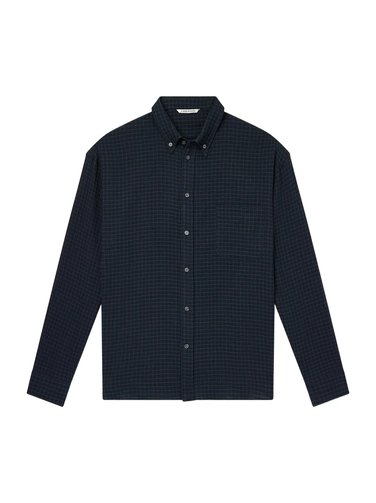 A Kind Of Guise Banita Button-Down Collar Checked Organic Cotton-Seersucker Shirt - Men