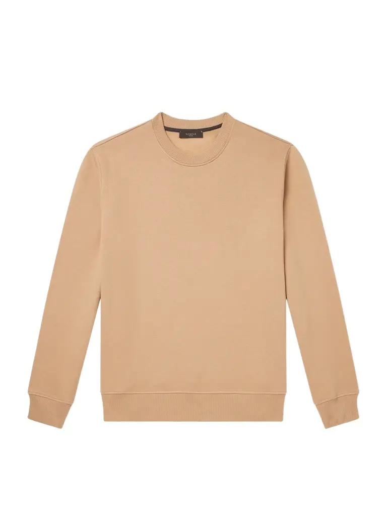 Zanone Cotton and Cashmere-Blend Jersey Sweatshirt - Men Zanone Cotton and Cashmere-Blend Jersey Sweatshirt - Men