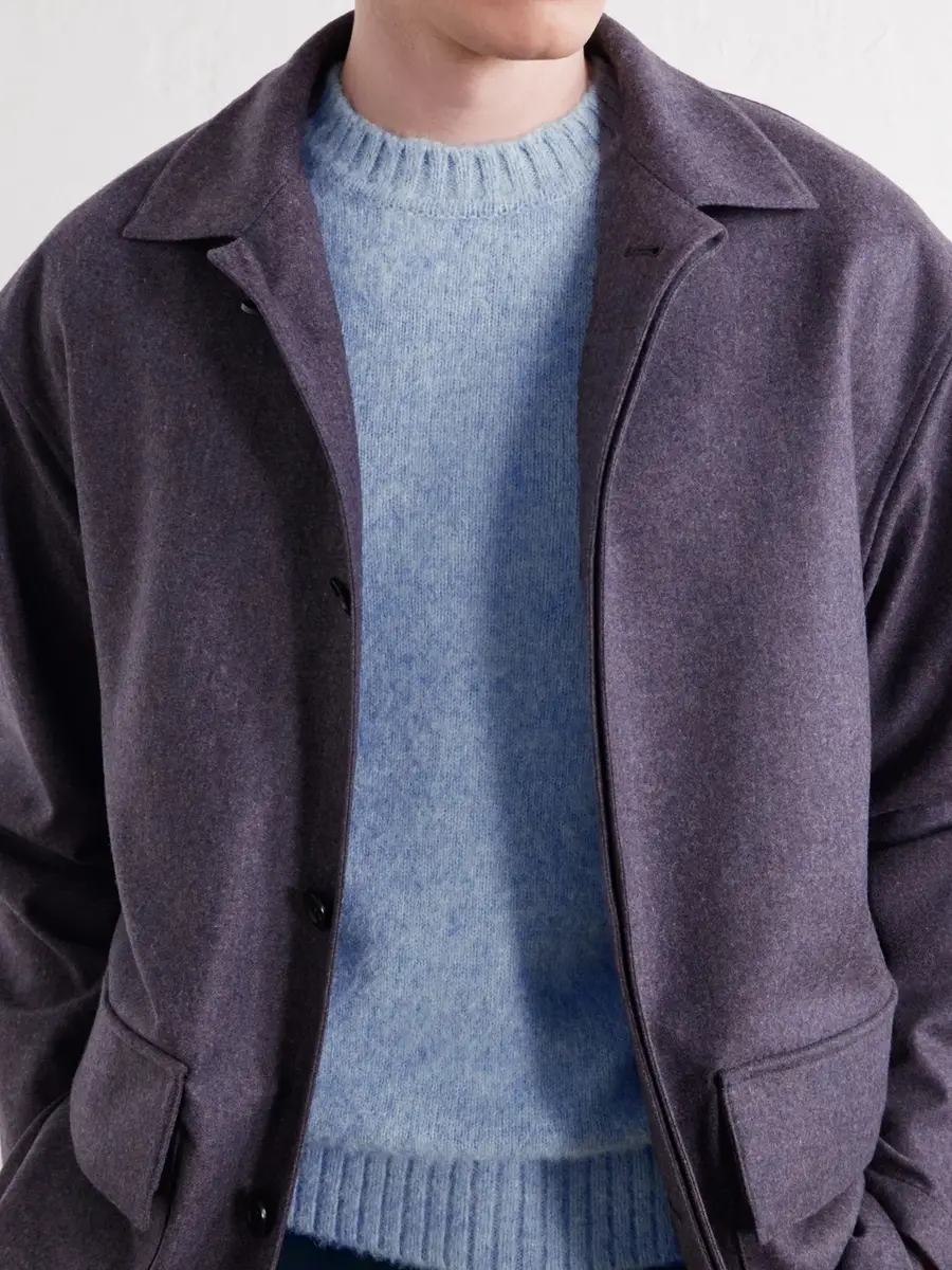 Anderson & Sheppard Geelong Brushed-Wool Sweater - Men | Thumbnail 5 Anderson & Sheppard Geelong Brushed-Wool Sweater - Men | Thumbnail 5