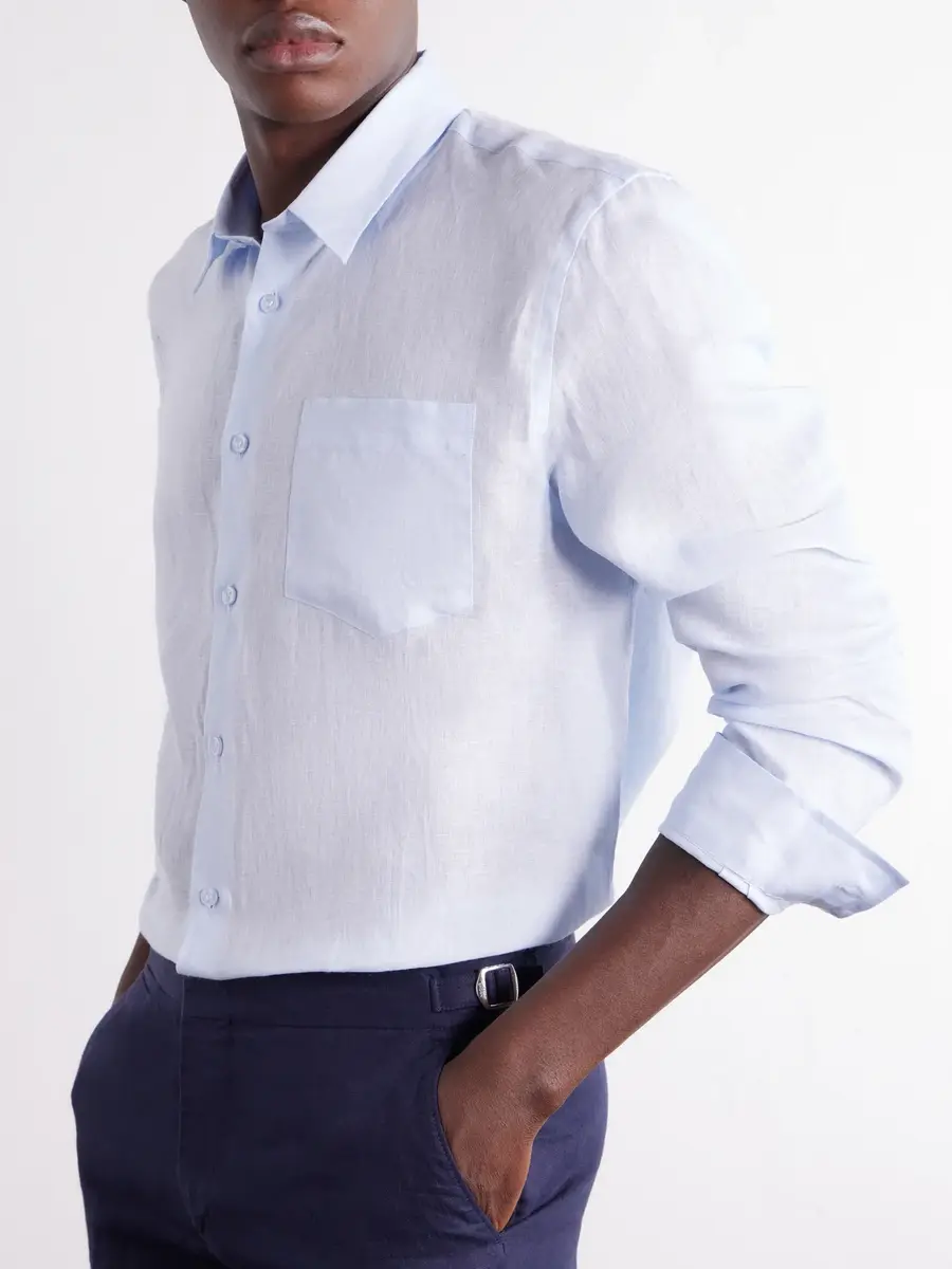 Vilebrequin Caroubis Woven Linen Shirt - Men | Thumbnail 5 Vilebrequin Caroubis Woven Linen Shirt - Men | Thumbnail 5