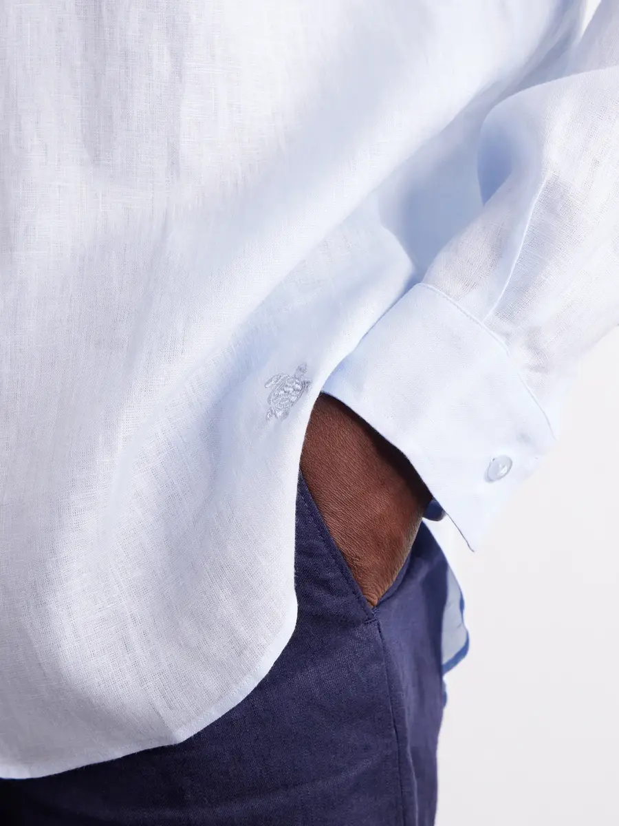Vilebrequin Caroubis Woven Linen Shirt - Men | Thumbnail 6 Vilebrequin Caroubis Woven Linen Shirt - Men | Thumbnail 6