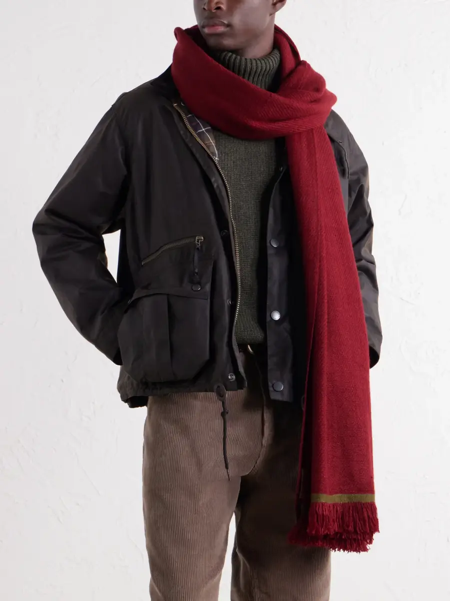 Anderson & Sheppard Fringed Cashmere-Twill Scarf - Men | Thumbnail 3 Anderson & Sheppard Fringed Cashmere-Twill Scarf - Men | Thumbnail 3
