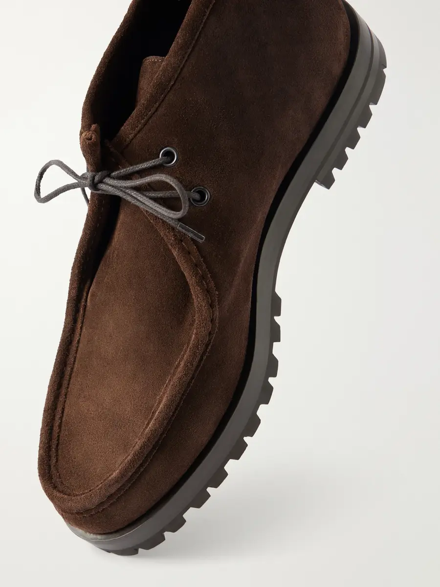 Manolo Blahnik Hawick Suede Lace-Up Boots - Men | Thumbnail 5