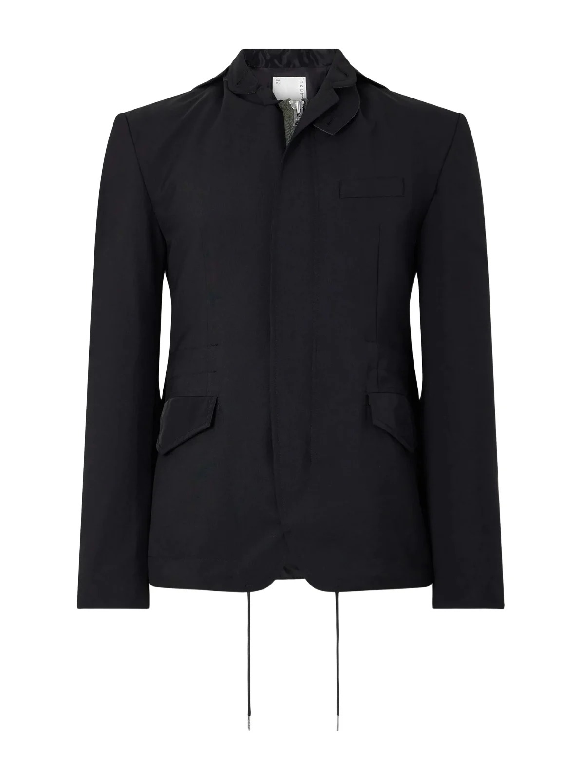 Sacai Grain De Poudre and Shell Hooded Blazer - Men