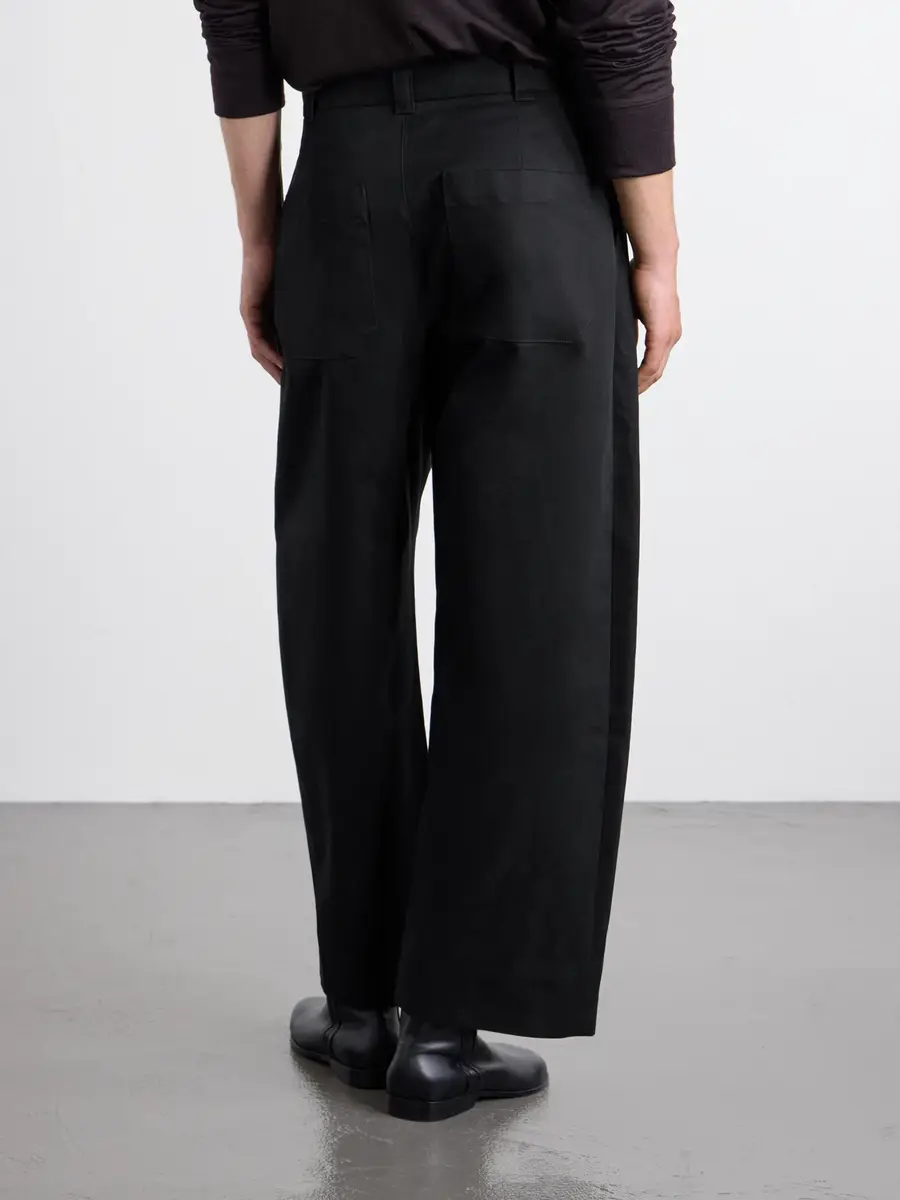 Studio Nicholson Sorte Wide-Leg Pleated Cotton-Twill Trousers - Men | Thumbnail 4 Studio Nicholson Sorte Wide-Leg Pleated Cotton-Twill Trousers - Men | Thumbnail 4