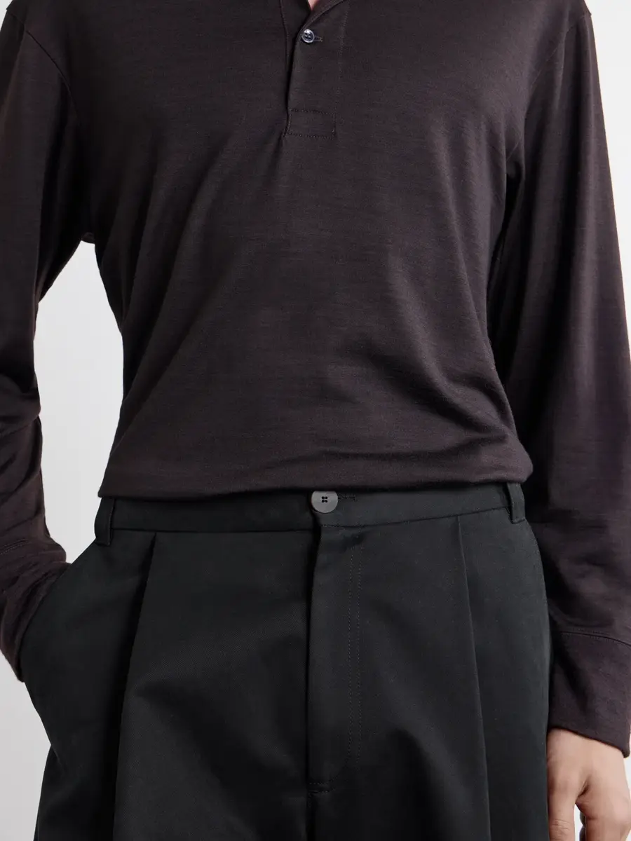 Studio Nicholson Sorte Wide-Leg Pleated Cotton-Twill Trousers - Men | Thumbnail 5 Studio Nicholson Sorte Wide-Leg Pleated Cotton-Twill Trousers - Men | Thumbnail 5