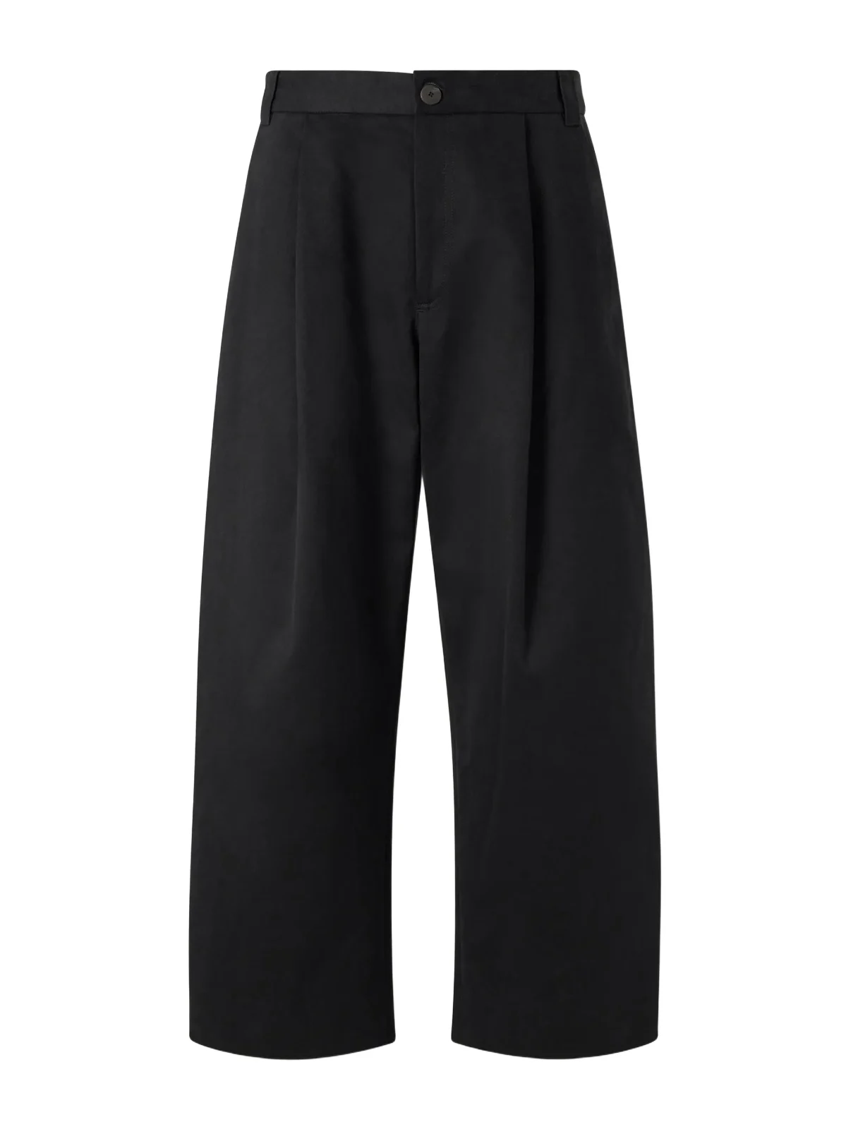 Studio Nicholson Sorte Wide-Leg Pleated Cotton-Twill Trousers - Men