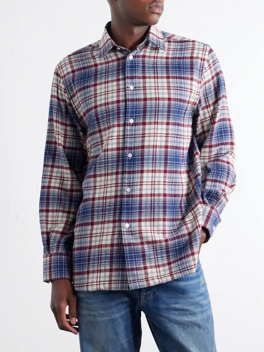 Willy Chavarria Checked Brushed Virgin Wool-Flannel Shirt - Men | Thumbnail 3 Willy Chavarria Checked Brushed Virgin Wool-Flannel Shirt - Men | Thumbnail 3