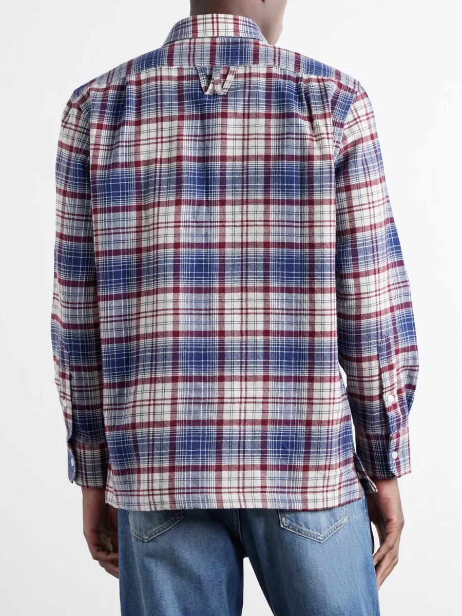Willy Chavarria Checked Brushed Virgin Wool-Flannel Shirt - Men | Thumbnail 4 Willy Chavarria Checked Brushed Virgin Wool-Flannel Shirt - Men | Thumbnail 4