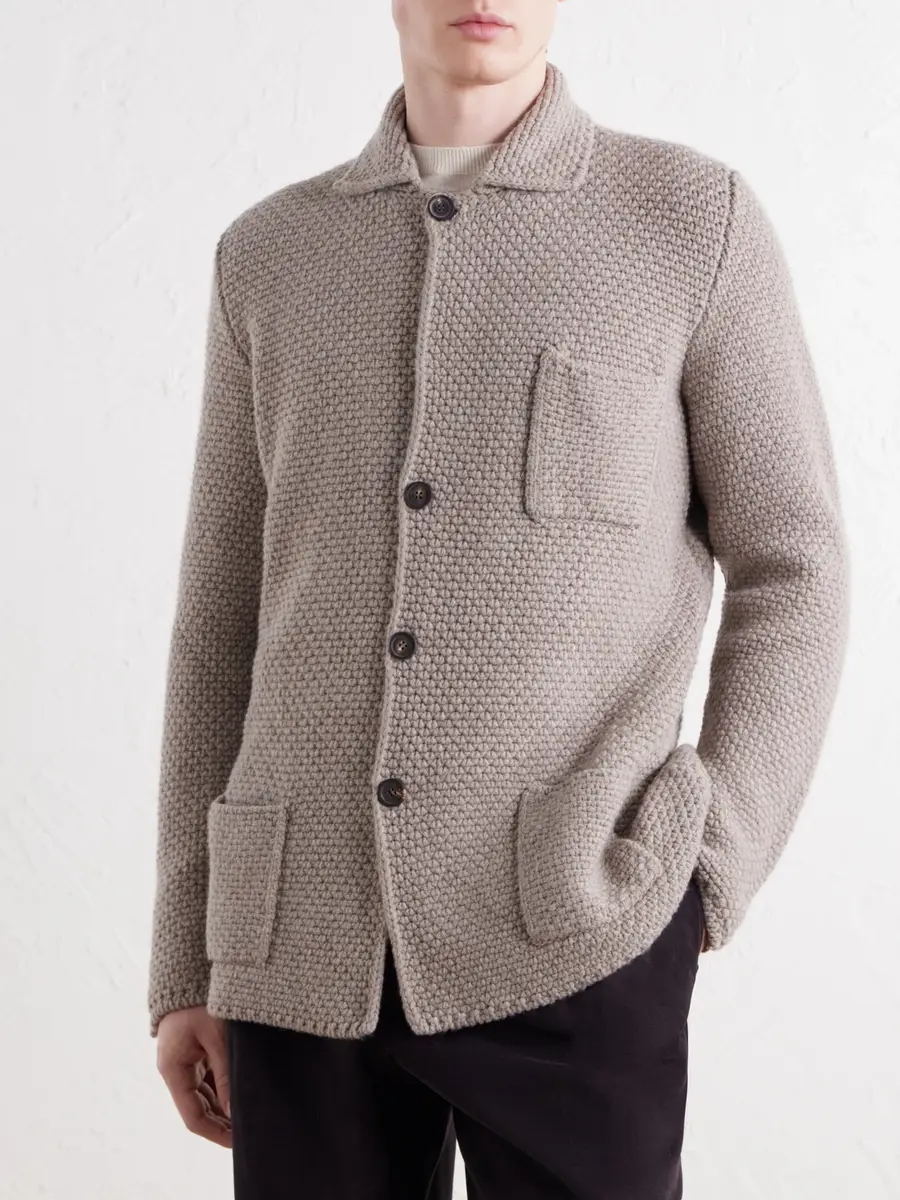Anderson & Sheppard Merino Wool and Cashmere-Blend Cardigan - Men | Thumbnail 3 Anderson & Sheppard Merino Wool and Cashmere-Blend Cardigan - Men | Thumbnail 3