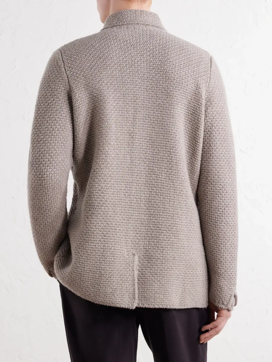 Anderson & Sheppard Merino Wool and Cashmere-Blend Cardigan - Men | Thumbnail 4 Anderson & Sheppard Merino Wool and Cashmere-Blend Cardigan - Men | Thumbnail 4