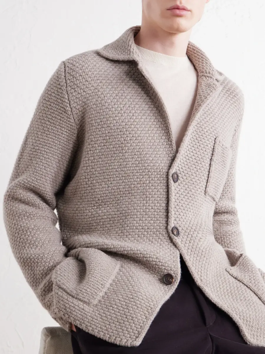 Anderson & Sheppard Merino Wool and Cashmere-Blend Cardigan - Men | Thumbnail 5 Anderson & Sheppard Merino Wool and Cashmere-Blend Cardigan - Men | Thumbnail 5