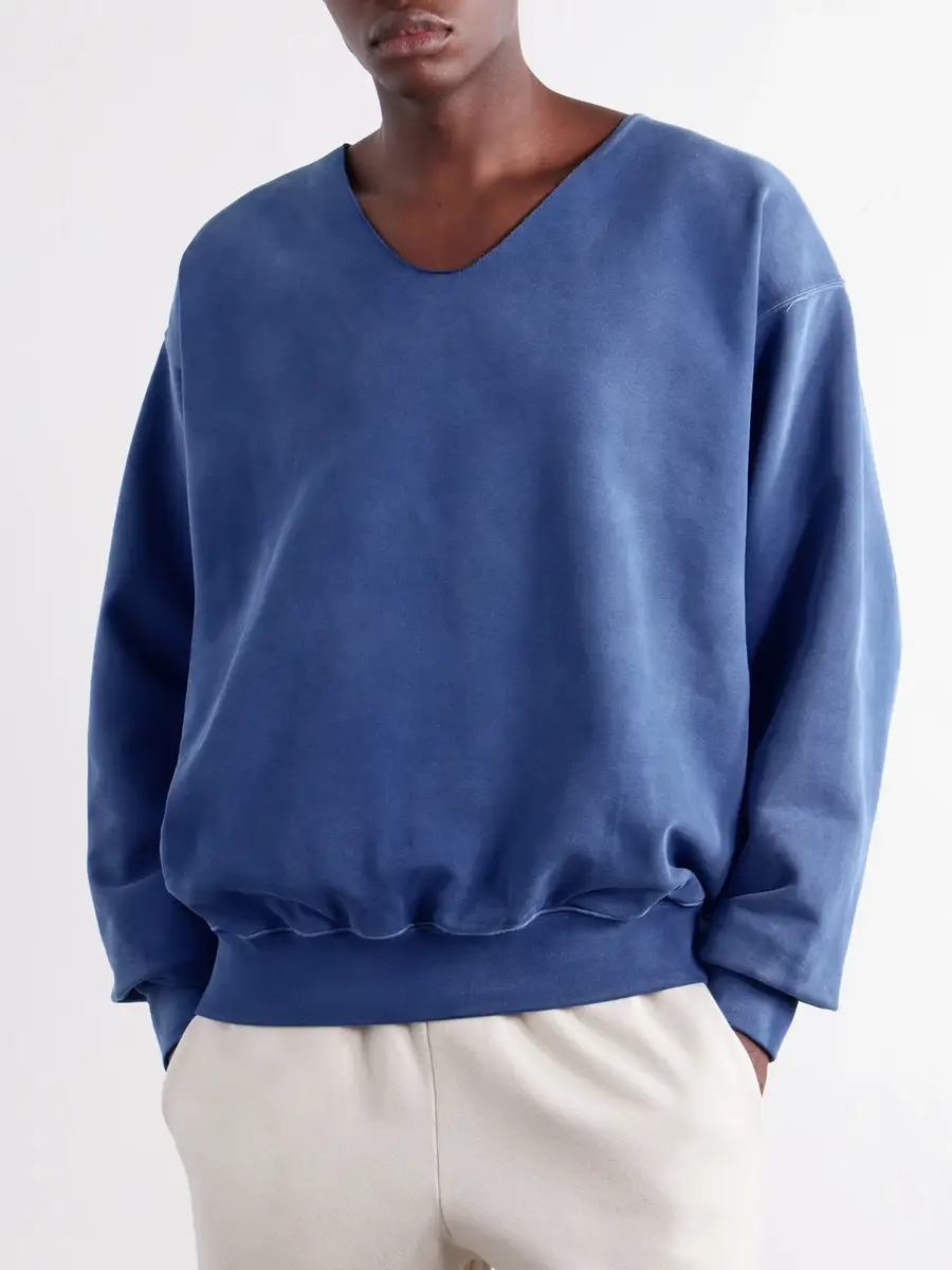 Maison Margiela Washed Cotton-Jersey Sweatshirt - Men | Thumbnail 3