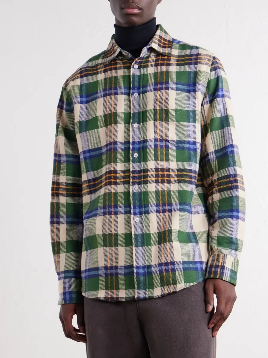 Portuguese Flannel Harbor Checked Cotton-Twill Shirt - Men | Thumbnail 3 Portuguese Flannel Harbor Checked Cotton-Twill Shirt - Men | Thumbnail 3