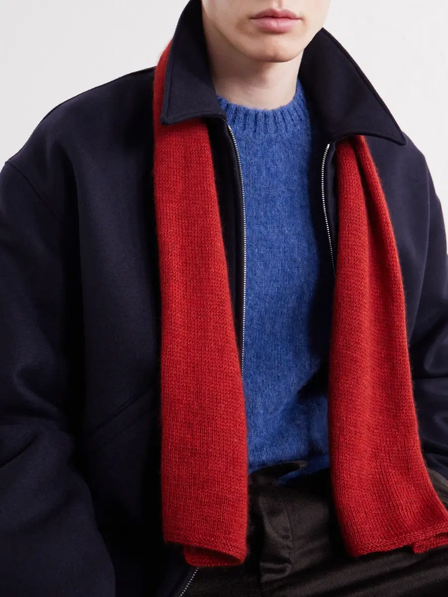 Anderson & Sheppard Muskox, Wool and Silk-Blend Scarf - Men | Thumbnail 2 Anderson & Sheppard Muskox, Wool and Silk-Blend Scarf - Men | Thumbnail 2