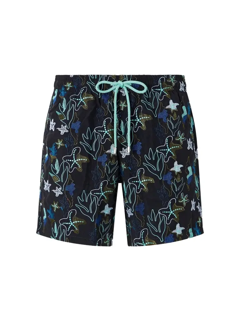 Mistral Straight-Leg Mid-Length Embroidered Recycled Swim Shorts - Men Mistral Straight-Leg Mid-Length Embroidered Recycled Swim Shorts - Men