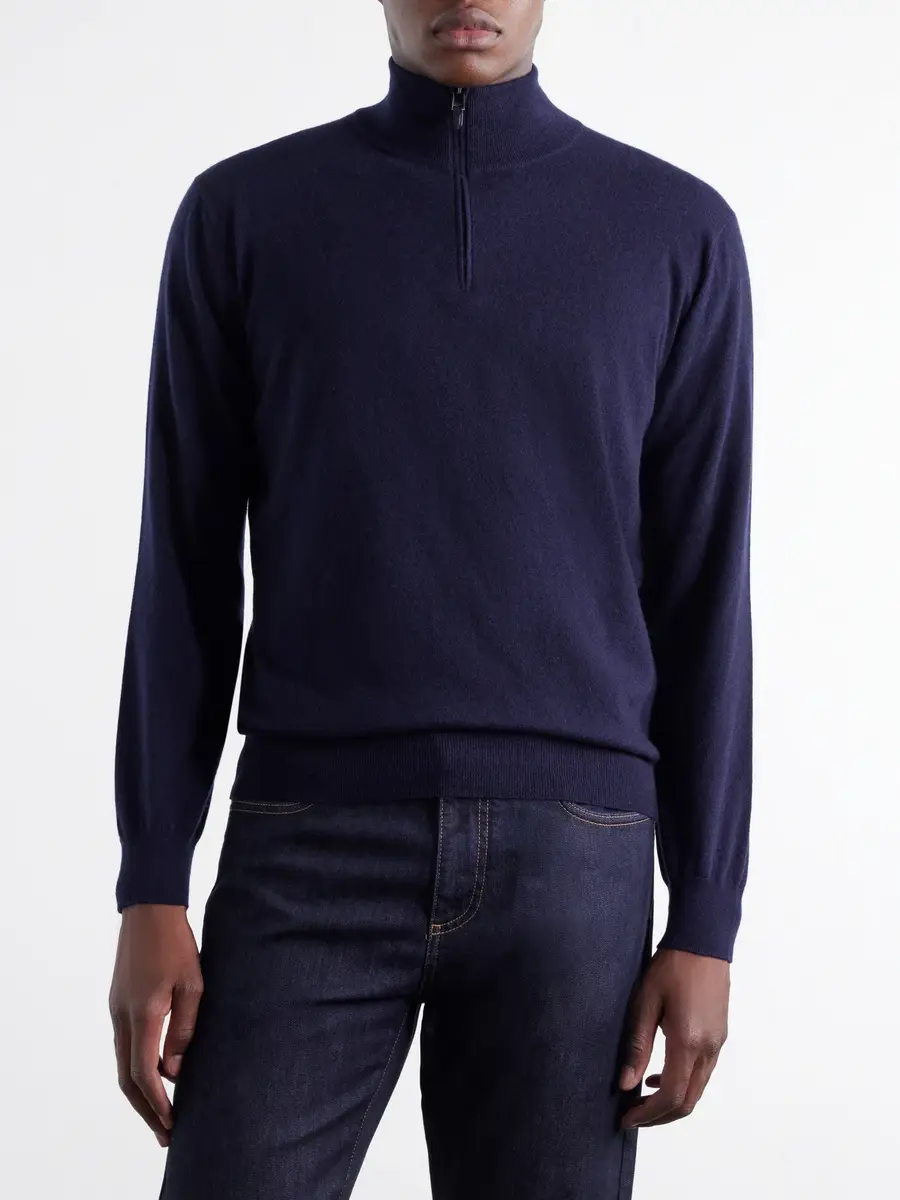 Canali Cashmere Half-Zip Sweater - Men | Thumbnail 3