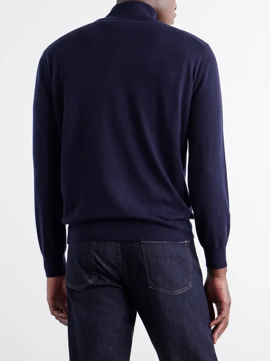 Canali Cashmere Half-Zip Sweater - Men | Thumbnail 4