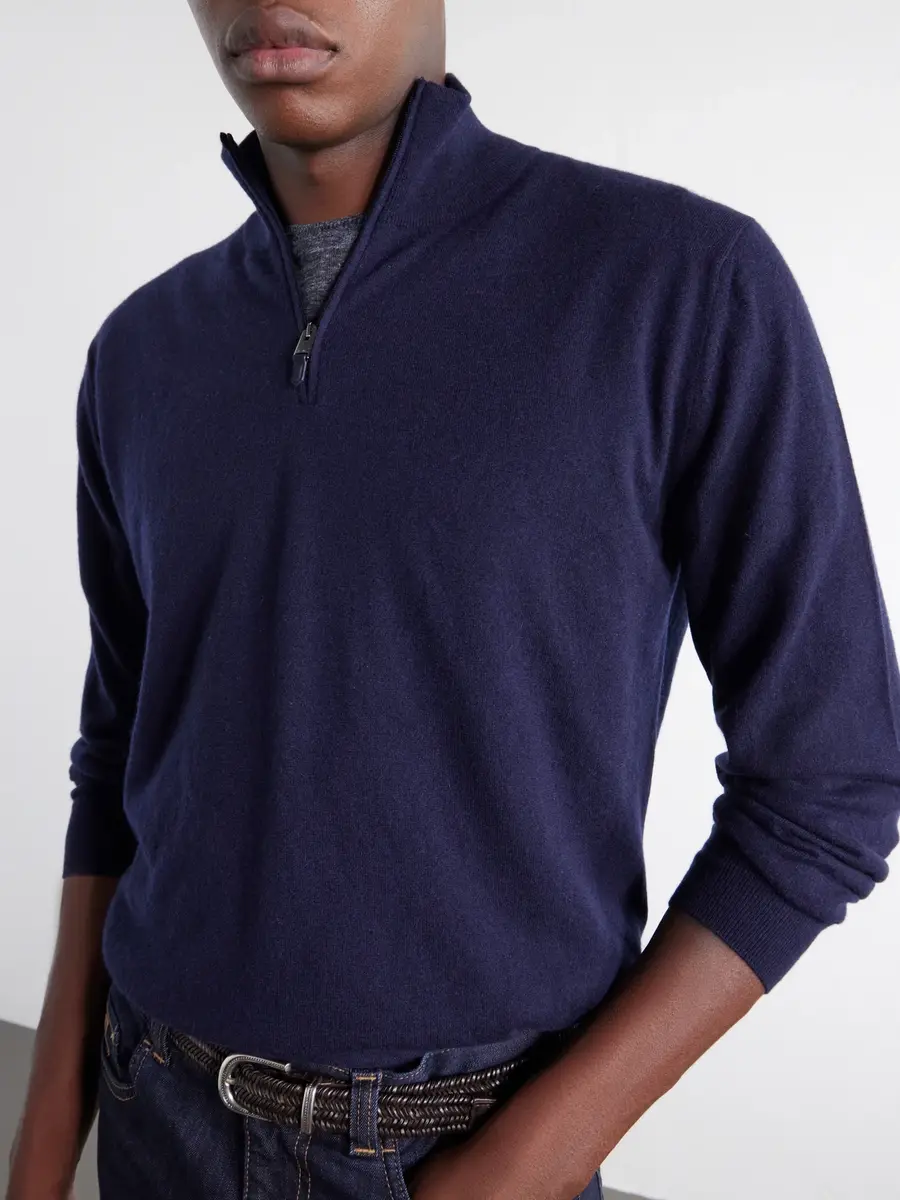 Canali Cashmere Half-Zip Sweater - Men | Thumbnail 5