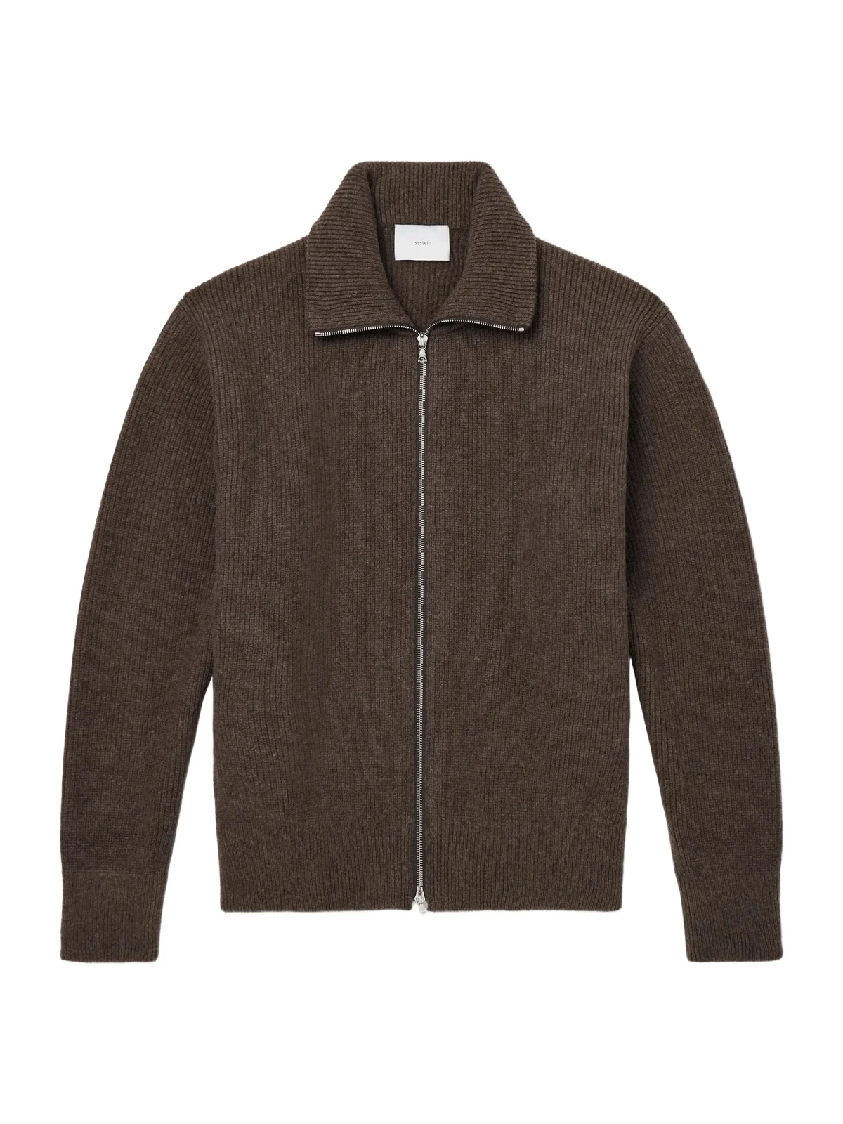 ssstein Ribbed Wool Zip-Up Cardigan - Men