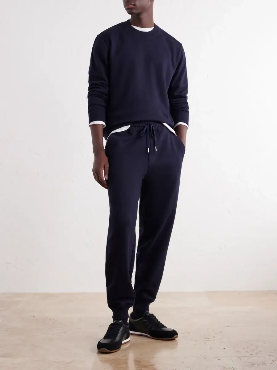 Slowear Zanone Tapered Cotton and Cashmere-Blend Jersey Sweatpants - Men | Thumbnail 2 Slowear Zanone Tapered Cotton and Cashmere-Blend Jersey Sweatpants - Men | Thumbnail 2
