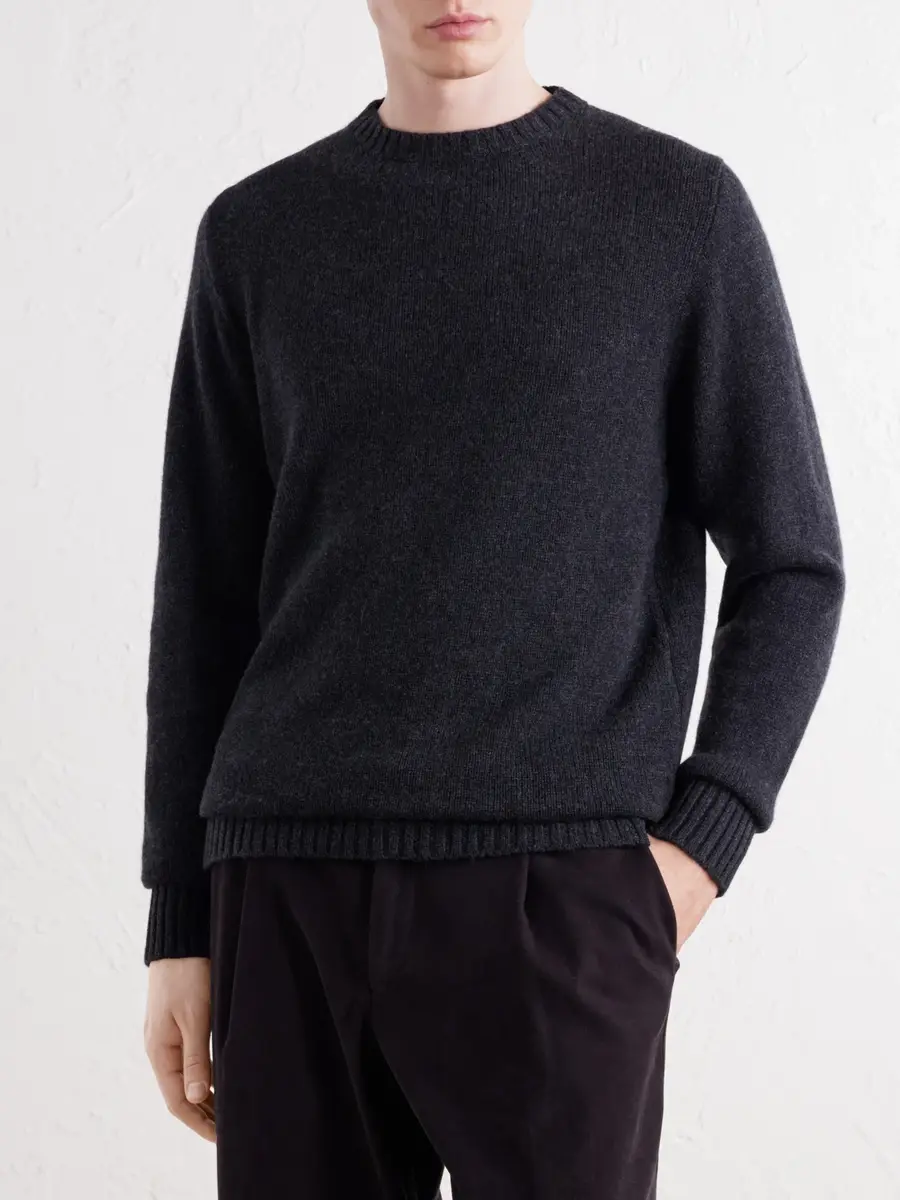 Anderson & Sheppard Super Soft Cashmere Sweater - Men | Thumbnail 3 Anderson & Sheppard Super Soft Cashmere Sweater - Men | Thumbnail 3