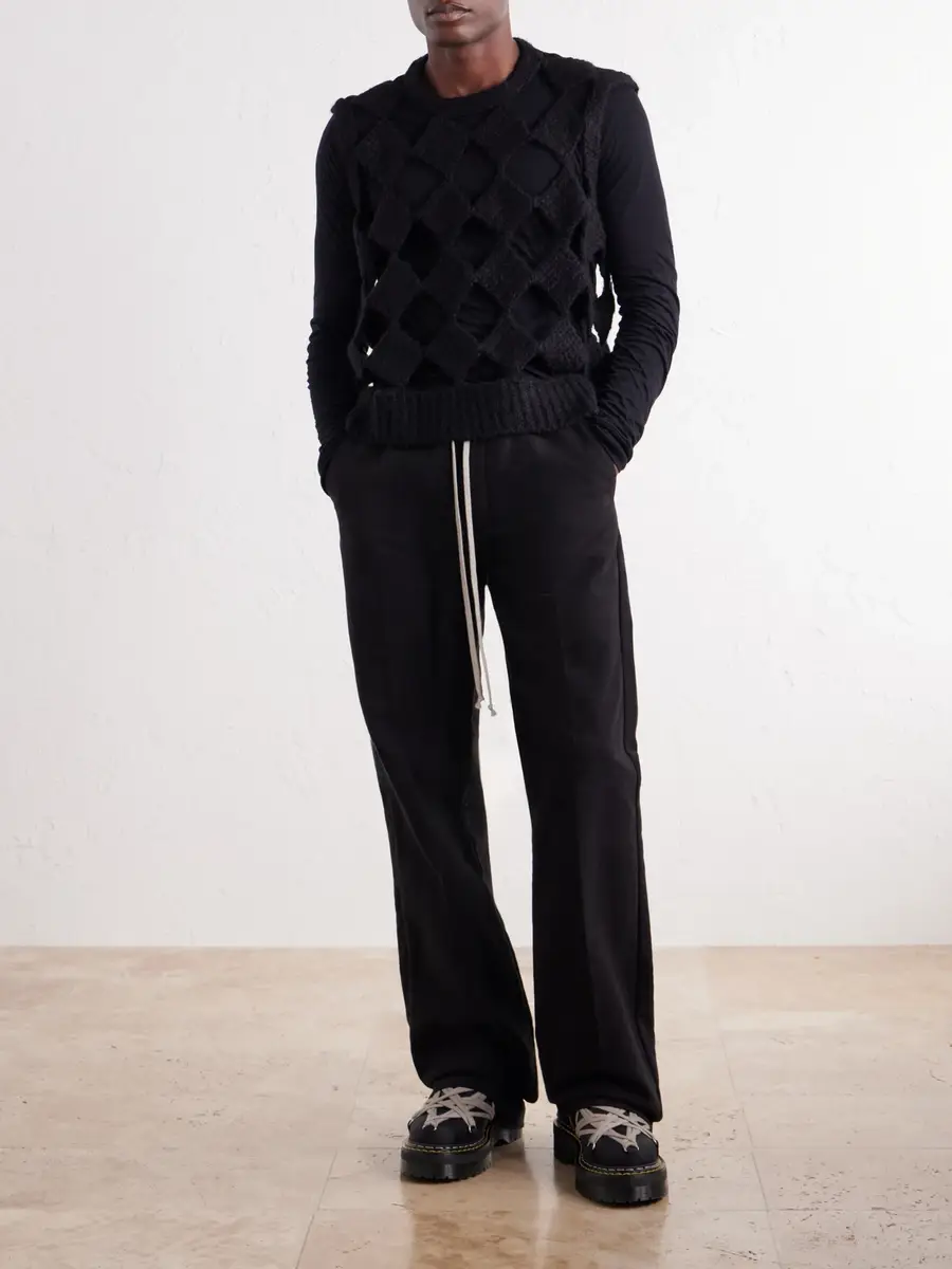 Rick Owens Macramé Cashmere and Silk-Blend Sweater Vest - Men | Thumbnail 2
