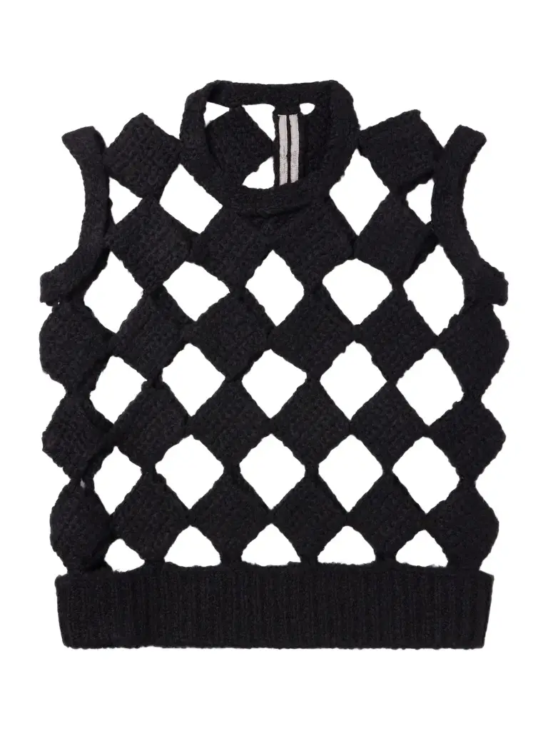 Rick Owens Macramé Cashmere and Silk-Blend Sweater Vest - Men